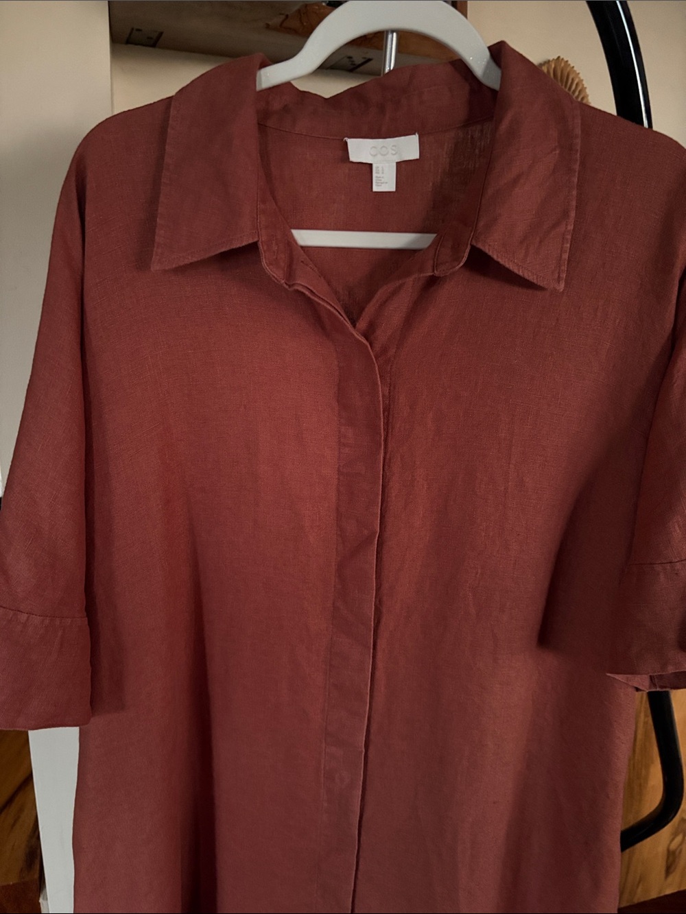 COS Linen Shirt Dress - Picture 6 of 9
